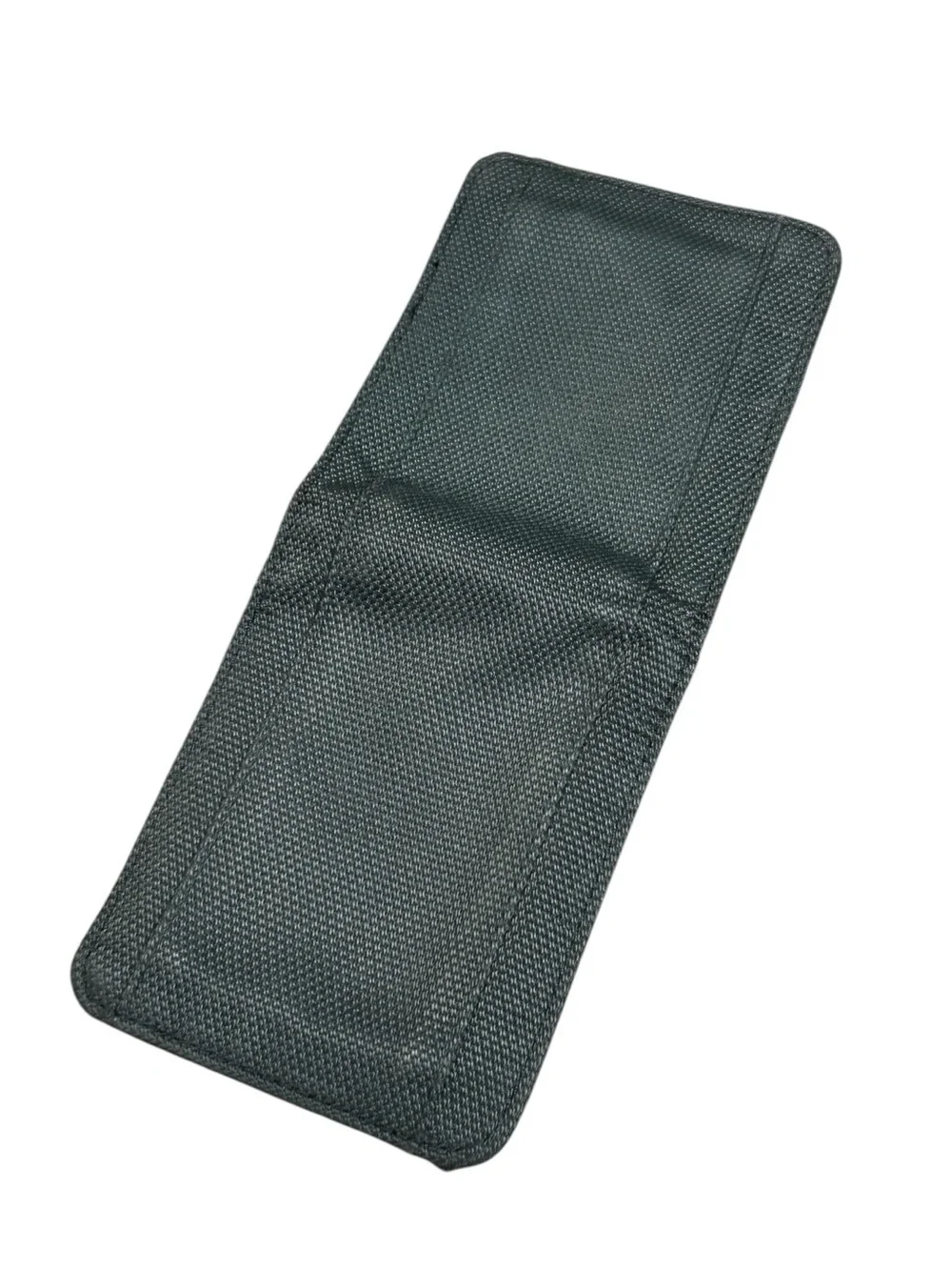 Men's Black-Trim Gray Nylon Bifold Wallet